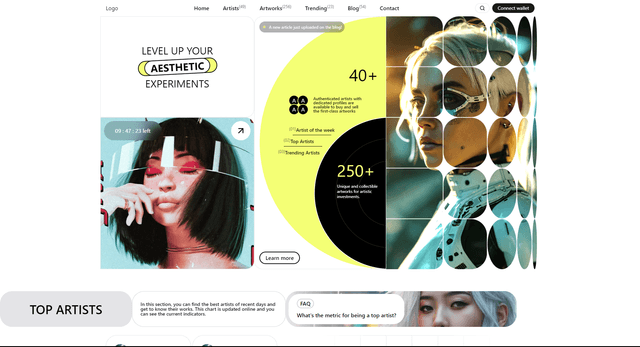 Dribbble music web